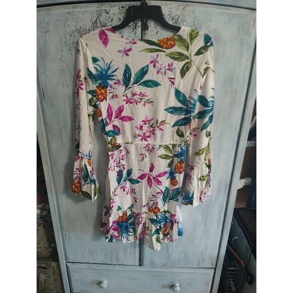 Blue Island Bathing Suit Cover Up Boho Nwt Size Small Floral Multicolor - Picture 7 of 9